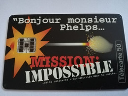 MONACO CHIPCARD  50 UNITS MISSION IMPOSSIBLE  BONJOUR MR PHELPS ...ONLY 5700 EX     Fine Used Card   ** 3955 ** - Monace