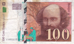 BILLETE DE FRANCIA DE 100 FRANCOS DEL AÑO 1997 DE CEZANNE SERIE J  (BANKNOTE) - 100 F 1997-1998 ''Cézanne''