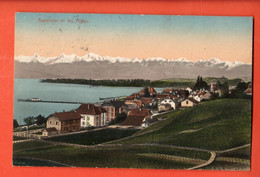 ZBX-12  Auvernier Vignes Alpes Et Le Lac.  Circulé 1912  Editeur W. Bovay - Auvernier