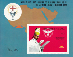 1969 Biafra Visit Of Pope Paulus VI Souvenir Sheet  MNH - Nigeria (1961-...)