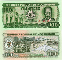 MOÇAMBIQUE - MOZAMBIQUE - 1989 - 100 METICAIS - UNCIRCULATED - Mozambique