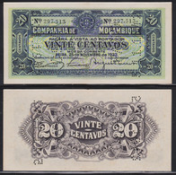 MOÇAMBIQUE - MOZAMBIQUE - 1919 - BANCO DA BEIRA - VINTE CENTAVOS - VINGT CENTAVOS - TWENTY CENTAVOS - Mozambique