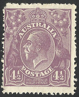 Australia  King George V--HEADS---,Four And Half Violet--MNH- - Nuovi