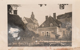 SAINT GENOU - L'Eglise Et Le Moulin   ( Carte Photo )   En L'état - Sonstige & Ohne Zuordnung