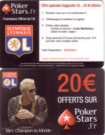 CARTE JEU GAME CARD POKER STARS FOOTBALL OLYMPIQUE LYONNAIS O.L VALID 04.03.2013 - Games