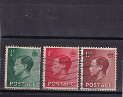 GRANDE BRETAGNE 1936 :  Y/T N° 205 206 207  OBLIT. - Used Stamps