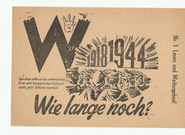 Tract Allié USA Propagande Noire 1944  Wie Lange Noch? 1 - 1939-45
