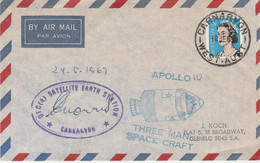 N°896 N -lettre (cover) Apollo 10 -three Man Space Craft- Carnarvon - Oceania