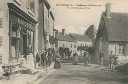 Attelage Diligence Village Du Berry Savigny En Sancerre. Commerce . Rue Du Champ De Foire - Taxis & Fiacres