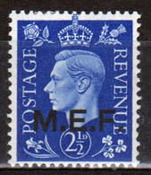 Middle East Forces 1942 Single 2½d George VI Stamp From Definitive Set. These  Stamps Of Great Britain Overprinted MEF. - Occ. Britanique MEF