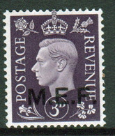 Middle East Forces 1942 Single 3d George VI Stamp From Definitive Set. These  Stamps Of Great Britain Overprinted MEF. - Britische Bes. MeF