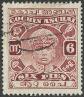 Cochin(India). 1933-38 Maharaja Rama Varma III. Recess. 6p Used SG 56 - Cochin