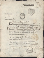 Révolution Département De La Meurthe Attestation De Non Inscription (porté) Sur La Liste Des émigrés Belle Entête An 2 - 1701-1800: Précurseurs XVIII