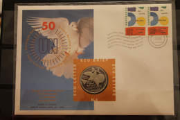 Niederlande, ECU - Numisbrief  Nr. 6; 1995; ECU - Brief 50 Jahre UNO - Otros & Sin Clasificación