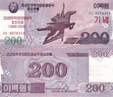 200 Won 2002 P-CS 70th Anniversary Of Democratic Peoples Republic Of Korea (1948-2018) NORTH KOREA - Corea Del Nord