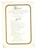 1 Menu Banquet  1864 Garde Civique D'Anvers Division D'Artillerie  Par Brigadier Victor Lynen  Litho. Ratinckx Fr. - Porcelana