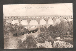 PONT DU GARD  Aqueduc Romain  Au Dos  5c Semeuse  Oblit Ambulant Train  "mediterranee A Lyon C  "  1907 - Autres & Non Classés