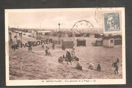 BERCK  PLAGE  Vue Generale  De La Plage Oblit  40c  Jacquard  1934 - Berck