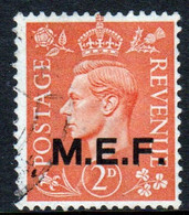 Middle East Forces 1943 Single 2d George VI Stamp From Definitive Set. These  Stamps Of Great Britain Overprinted MEF. - Occ. Britanique MEF
