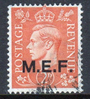 Middle East Forces 1943 Single 2d George VI Stamp From Definitive Set. These  Stamps Of Great Britain Overprinted MEF. - Occ. Britanique MEF