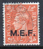 Middle East Forces 1943 Single 2d George VI Stamp From Definitive Set. These  Stamps Of Great Britain Overprinted MEF. - Occ. Britanique MEF