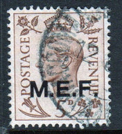 Middle East Forces 1943 Single 5d George VI Stamp From Definitive Set. These  Stamps Of Great Britain Overprinted MEF. - Occ. Britanique MEF