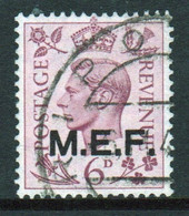 Middle East Forces 1943 Single 6d George VI Stamp From Definitive Set. These  Stamps Of Great Britain Overprinted MEF. - Occ. Britanique MEF