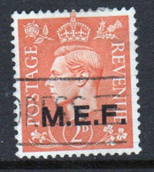 Middle East Forces 1943 Single 2d George VI Stamp From Definitive Set. These  Stamps Of Great Britain Overprinted MEF. - Occ. Britanique MEF