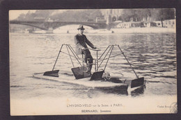 CPA Bateau L'Hydro Vélo Bernard Inventeur Circulé - Hovercrafts