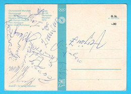 Yugoslav Handball Team GOLD MEDAL On OLYMPIC GAMES 1972 - Orig. Autographs * Autograph Autographe Autographes Autogramme - Authographs