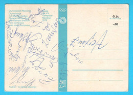 Yugoslav Handball Team GOLD MEDAL On OLYMPIC GAMES 1972 - Orig. Autographs * Autograph Autographe Autographes Autogramme - Handtekening