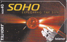 TARJETA DE NORUEGA DE SOHO EXPLORING THE SUN (SATELITE-SATELLITE) - Espacio