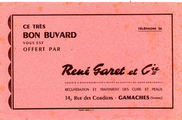 BU 2070 /   BUVARD- RENE GARET  RECUPERATION ET TRAITEMENT DES CUIR ET PEAUX GAMACHES   ( 2100 Cm X 13,50 Cm ) - Textile & Vestimentaire