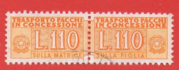 1946/81 (13/ll) Pacchi In Concessione Filigrana Stelle IV Lire 110 - Usato - Colis-concession