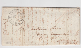 Stampless Cover And Letter, Pittsburgh Pa. 12c Rate To Marion Township(?) Ohio, 1832, Legal Letter About Road Building - …-1845 Prefilatelia