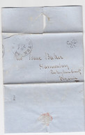 Stampless Cover And Letter, Winchester Va. To Harrisonburg Virginia, 3c Paid Circle, 1854 - …-1845 Prephilately