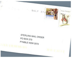 (Y 14) Australia - Postage Label ILLEGALLY Used As Postage (with Extra 10 Cent Stamp) - Abarten Und Kuriositäten