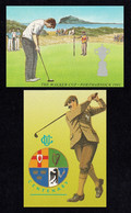 IRELAND 1991 Golf Commemorations: Set Of 2 Postcards MINT/UNUSED - Postwaardestukken