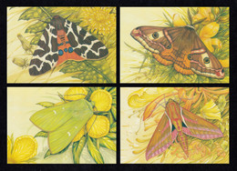 IRELAND 1994 Moths: Set Of 4 Postcards MINT/UNUSED - Enteros Postales