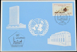 UNO GENF 1985 Mi-Nr. 154 Blaue Karte - Blue Card - Covers & Documents