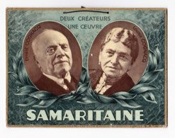 Publicité Sur Carton Fort - Ernest Et Louise COGNACQ, Créateurs Du Magasin La  " SAMARITAINE " - Reclame