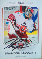Brandon Maxwell ( Ice Hockey Player) - Handtekening