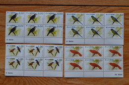 Sri Lanka 1987 4 X Block 4 MNH Oiseaux Birds Perroquet Parakeet Starling Babbler Flowerpecker - Parrots