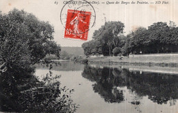 CPA    78   CROISSY---QUAIS DES BERGES DES PRAIRIES---1909 - Croissy-sur-Seine