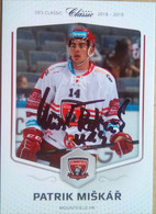 Patrik Miskar ( Ice Hockey Player) - Autografi