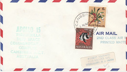 Delcampe - N°961 N -lettre (cover) Apollo 15 -cachet Camberra -Australia- - Océanie