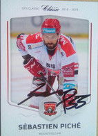 Sebastien Piche ( Ice Hockey Player) - Autographes
