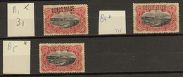 Congo Belge Ocb Nr :  31 B1 B4 B5 * MH  (zie Scan) - 1894-1923 Mols: Neufs
