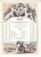 1 Carte Menu Banquet Offert à Mons.Alexandre DE Harven  1861  Du 50me Anniversaire De Sa Nomination  Litho.Ratinckx Fr. - Porzellan