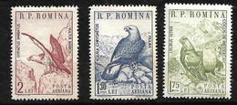 Roumanie  Poste Aérienne N°107 à 109 Oiseaux  Neufs  * *  B/ TB       - Unused Stamps